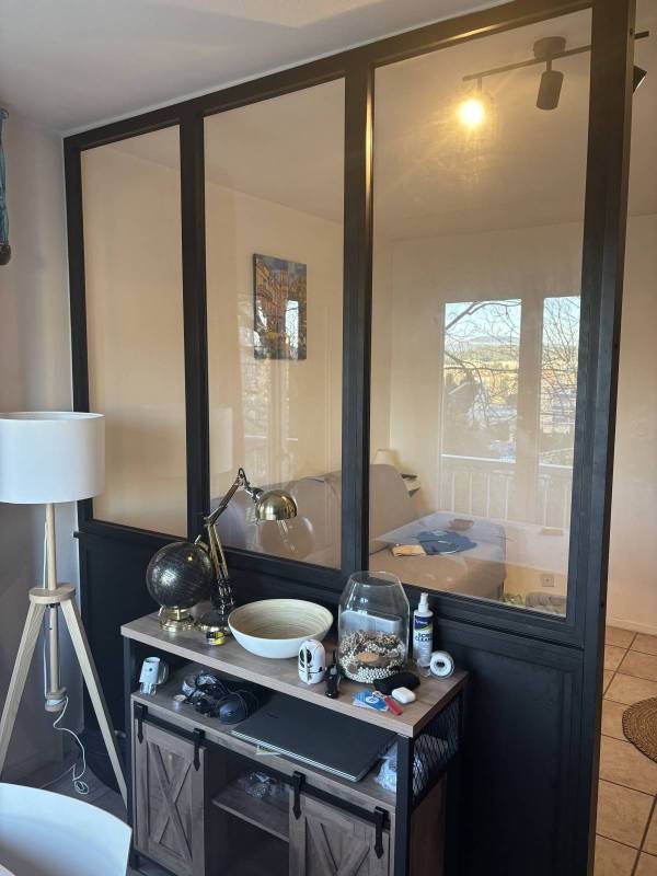 Cloison Verrière Aluminium Noir RAL 9005 Aix-en-Provence (13) - Installation Sur Mesure KCM Menuiserie